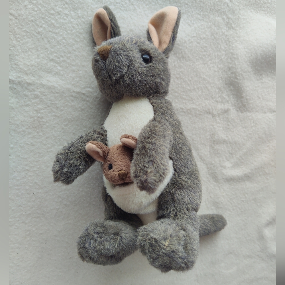 Wild Republic Kangaroo & Baby Plush Stuffed Animal Toy 9''